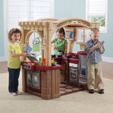 Grand Walk-In Kitchen Plastic Play Kitchen and Kid Grill, Brown