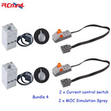 Simulation Spray Smoking Electric Exhaust Parts MOC Building Blocks for Cars Trains Toys Compatible with Legoeds Blocks