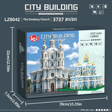 3737PCS Smolny Church Model Building Blocks World Famous Attractions Architectural Street View Bricks DIY Toys Holiday Gifts