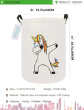 Laundry Basket Canvas Fabric Collapsible Organizer Basket for Storage Bin Toy Bins Gift Baskets Bedroom Clothes Children Nursery Hamper((Danceing Unicorn)