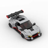 MOC-69755 R8 GT Racing Sports Car Vehicle Racer Building Blocks Brick Creative Garage Toys for Boys