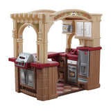 Grand Walk-In Kitchen Plastic Play Kitchen and Kid Grill, Brown
