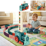 Electric Domino Blocks Train Car Automatic Laying Vehicle Construction STEM Toy for Children Toddler Birthday Gift Kids Boy Girl