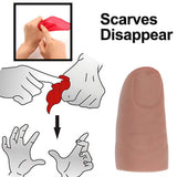 Fashion Finger Magic Tricks Phantasy Props Close up Vanish Appearing Plastic Finger Thumb Tip Red Silk Clothing