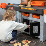 Pro Play Toddler Workshop & Utility Bench and Plastic Kid Tool Bench and 76 Piece Playset