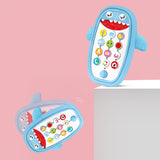 Baby Shark Cell Phone Toy Removable Teether Case, Light, Music Adjustable Volume Kid Play Learn Fake Phone Infant Toddler, Preschool Holiday Birthday Present Gift for Girl Boy 12 Months (Blue)