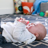 Lil' Nibbles Vibrating Apple Baby Teether, Sensory Exploration and Teething Relief with Soothing Vibrations and Textures