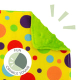 Crinkle Squares Baby Toys, 6 Inch X 6 Inch, Dots, 2 Pack