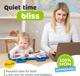 Busy Book for Toddlers 1–3, Quiet Travel Activity Book for Airplane and Car Rides, My Quiet Book Montessori Toy for 1 Year Old, No Noise Busy Board, Gift for Boys and Girls