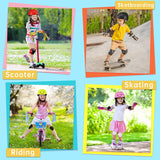 Kids Bike Helmet Adjustable Toddler Bike Helmets for Kids 2-5-8/8-14 Years with Knee Elbow Wrist Pads for Girlsboys Youth Skateboard Bicycle Helmet for Scooter Roller Skating Balance Bike