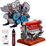 Teching V8 Mechanical Metal Assembly DIY Car Engine Model Kit 500+Pcs Educational Experiment Toy