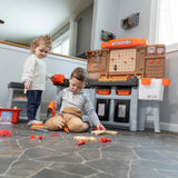 Pro Play Toddler Workshop & Utility Bench and Plastic Kid Tool Bench and 76 Piece Playset