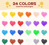 Peanut Crayons for Kids, 24 Colors Washable Toddler Crayon, Non-Toxic Baby Crayons for Ages 2-4, 1-3, 4-8, Coloring Art Supplies