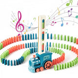 Electric Domino Blocks Train Car Automatic Laying Vehicle Construction STEM Toy for Children Toddler Birthday Gift Kids Boy Girl