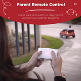 Jumbo 12V Kids Electric Ride on Car with Parent Remote, Seat Harness, 65 Lb Capacity - White