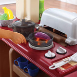 Grand Walk-In Kitchen Plastic Play Kitchen and Kid Grill, Brown
