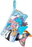 Baby Cloth Books Soft Baby Book 0-6 Months Crinkle Books with Glacier Tails Touch and Feel Sensory Toys for Infant Tummy Time for 3 Months+