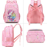 Girls School Backpack 3Pcs Set Girls Backpack with Lunch Box Lightweight Kids Bookbag Water Resistant Casual Daypack