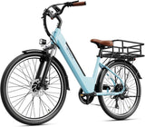 Cityscape 2.0 Electric Bike for Adults with 1200W Motor, 468Wh Removable Battery, 50Mile 24MPH 26