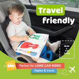 Busy Book for Toddlers 1–3, Quiet Travel Activity Book for Airplane and Car Rides, My Quiet Book Montessori Toy for 1 Year Old, No Noise Busy Board, Gift for Boys and Girls