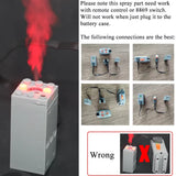 Simulation Spray Smoking Electric Exhaust Parts MOC Building Blocks for Cars Trains Toys Compatible with Legoeds Blocks
