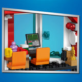 City Oceans Fire Station Blocks Compatible with Leg0 Fire Station Set with Fire Station,Fire Helicopter,Fire Ship,Rescue Boat