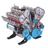 Teching V8 Mechanical Metal Assembly DIY Car Engine Model Kit 500+Pcs Educational Experiment Toy