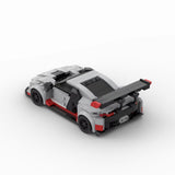 MOC-69755 R8 GT Racing Sports Car Vehicle Racer Building Blocks Brick Creative Garage Toys for Boys