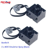 Simulation Spray Smoking Electric Exhaust Parts MOC Building Blocks for Cars Trains Toys Compatible with Legoeds Blocks