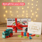 Electric Domino Blocks Train Car Automatic Laying Vehicle Construction STEM Toy for Children Toddler Birthday Gift Kids Boy Girl