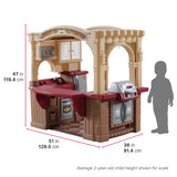 Grand Walk-In Kitchen Plastic Play Kitchen and Kid Grill, Brown