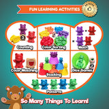 Deluxe Counting & Sorting Bears Game Set - Montessori Fine Motor Learning Jumbo Toys with Stacking Cups, 60 Preschool Math Manipulatives, 2 Toddler Games Dice, Toy Storage & Activities Ebook