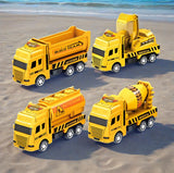 4 Pcs Small Construction Vehicles, Pull Back & Go Friction Powered STEM Toys for Toddlers, Travel Car Toys Age 3-5 Birthday Gift