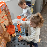 Pro Play Toddler Workshop & Utility Bench and Plastic Kid Tool Bench and 76 Piece Playset