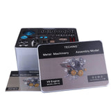 Teching V8 Mechanical Metal Assembly DIY Car Engine Model Kit 500+Pcs Educational Experiment Toy