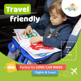 Busy Book for Toddlers 1–3, Quiet Travel Activity Book for Airplane and Car Rides, My Quiet Book Montessori Toy for 1 Year Old, No Noise Busy Board, Gift for Boys and Girls