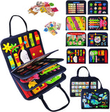 Busy Board - Montessori Toys for 3+ Year Old - Sensory Toys for Toddlers 3-5 - Gifts for Boys Learning Fine Motor Skills - Educational Activities Travel Toys for Car Airplane