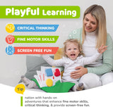 Busy Book for Toddlers 1–3, Quiet Travel Activity Book for Airplane and Car Rides, My Quiet Book Montessori Toy for 1 Year Old, No Noise Busy Board, Gift for Boys and Girls