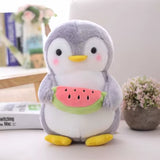1PCS 25/45Cm Creative Hugging Fruit Penguin Plush Stuffed Toys Kawaii Software Couple Penguin Plush Doll Kids Toy Home Decor