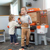 Pro Play Toddler Workshop & Utility Bench and Plastic Kid Tool Bench and 76 Piece Playset