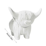 Highland Cow Figurine Highland Cow Sculpture Scottish Highland Cow Toy 3D Printed Artifact Cow Figurines Home Decor Calf Toy Cow