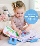 Quiet Book – Large Fabric Activity Book, Montessori Learning Toy, 10 Engaging Pages for Quiet Play, Perfect for at Home Learning, Airplane Activities and Road Trips.