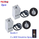 Simulation Spray Smoking Electric Exhaust Parts MOC Building Blocks for Cars Trains Toys Compatible with Legoeds Blocks