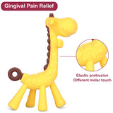 Teething Toys (4 Pack)- Baby Teething Toys Set/Baby Teether Chew Toys/Natural Organic Freezer Safe for Infants and Toddlers/Bpa-Free Teether Set for Boys & Girls (Orange)