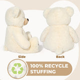 Teddy Bear Stuffed Animals, 20 Inch Cute Bear Plush Toy with Footprints, Plushies Gift for Kids Baby Toddlers on Baby Shower, Birthday, Christmas, Easter Decorations, Beige