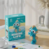 Creative Mini Ocean Animal Model Building Blocks Toys DIY Assembling Building Blocks Children'S Educational Set Christmas Toys