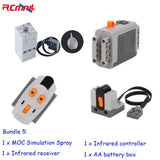 Simulation Spray Smoking Electric Exhaust Parts MOC Building Blocks for Cars Trains Toys Compatible with Legoeds Blocks