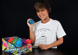 Light up Rubber Spike Balls (Pack of 4 with Flashing Lights) | Great Fidget Toy for Kids | Bulk Bouncing Sensory Balls | plus 1 Bouncy Ball. #695-4P