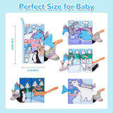 Baby Cloth Books Soft Baby Book 0-6 Months Crinkle Books with Glacier Tails Touch and Feel Sensory Toys for Infant Tummy Time for 3 Months+