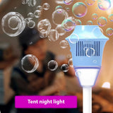 Bubble Machine Vertical Bubble Maker Automatic Bubble Machine with Light for Birthday Outdoor Wedding Christmas Party